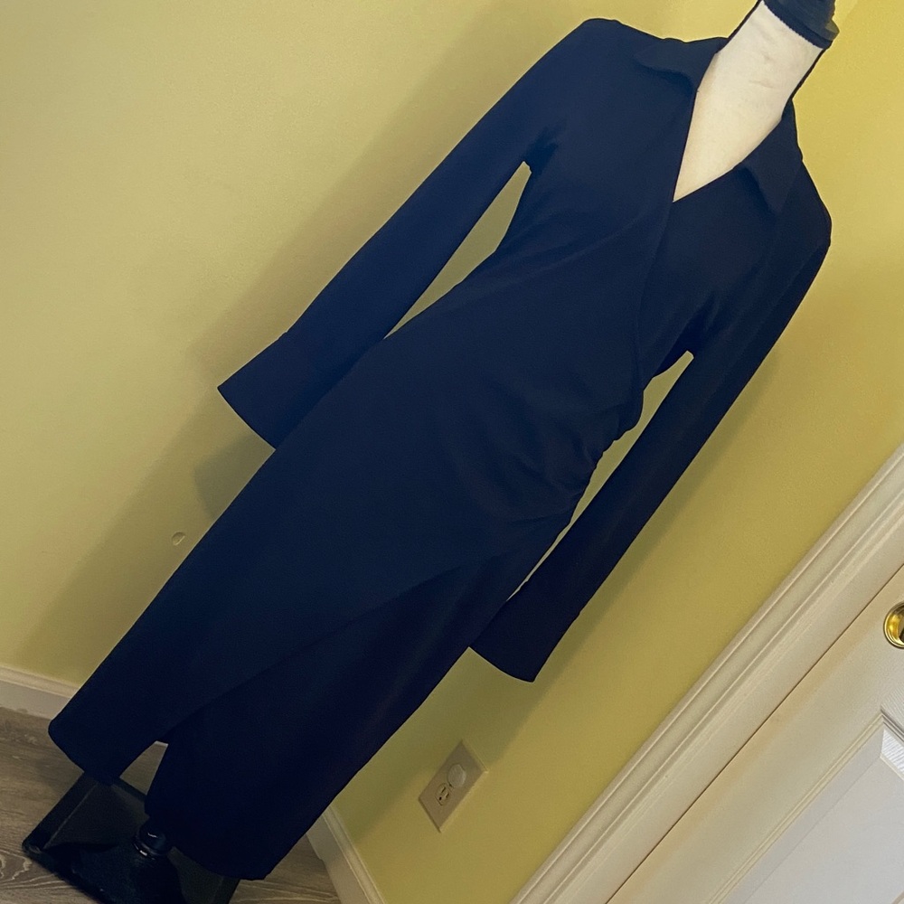 Anthropologie Elegant Long Sleeve Collared Dress